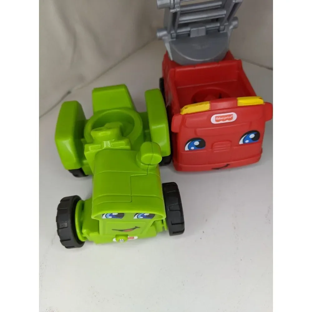 2‎ Fisher Price Little People Vehicles And People/ Firefighter And Farmer